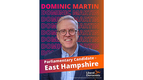 Dominic Martin has been re-selected as the Liberal Democrat Parliamentary Candidate for East Hampshire