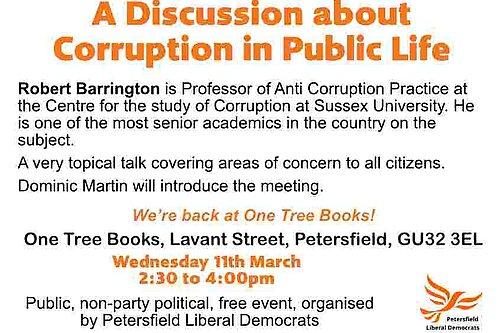 Corruption in Public Life Poster