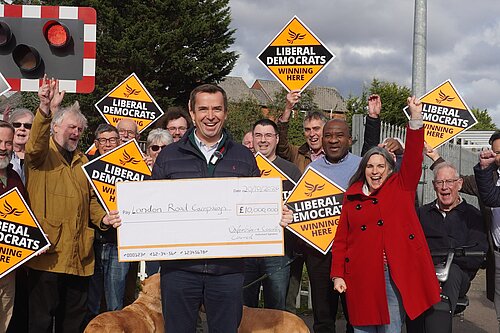 London Road victory - Calum Miller and councilors